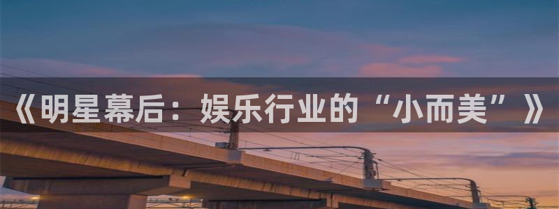 糖果派对mini是什么意思：《明星幕后：娱乐行业的“小而美”》